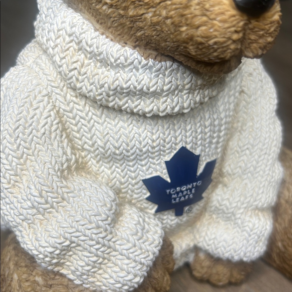 NHL Toronto Maple Leafs Resin Coin Bank Bear Collectible - Picture 12 of 17